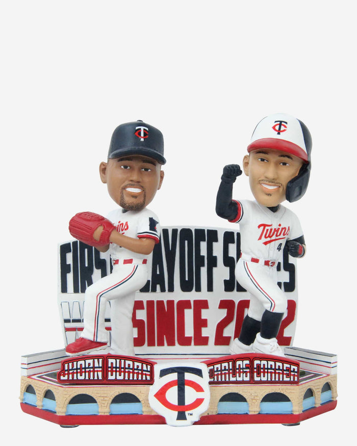 Carlos Correa & Jhoan Duran Minnesota Twins 2023 Wild Card Twin City History Dual Bobblehead FOCO - FOCO.com