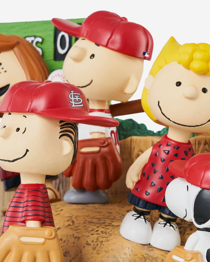 St Louis Cardinals Peanuts Gang Baseball Field Mini Bobblehead Scene FOCO - FOCO.com