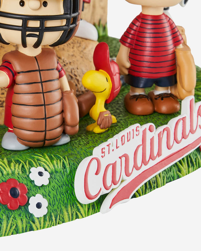 St Louis Cardinals Peanuts Gang Baseball Field Mini Bobblehead Scene FOCO - FOCO.com