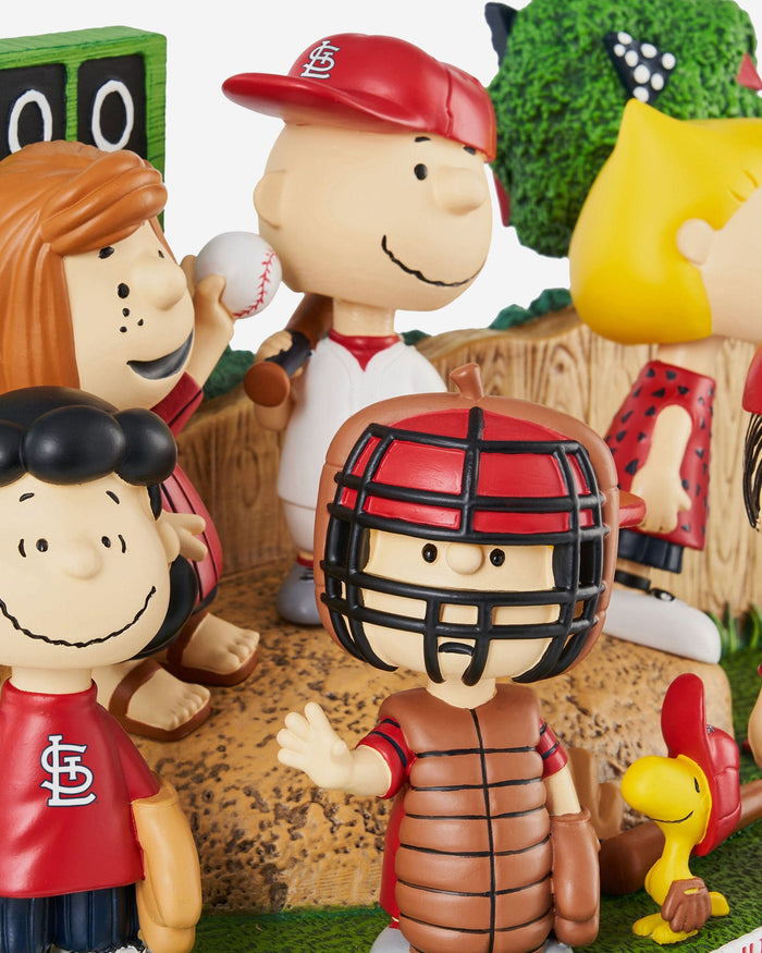 St Louis Cardinals Peanuts Gang Baseball Field Mini Bobblehead Scene FOCO - FOCO.com