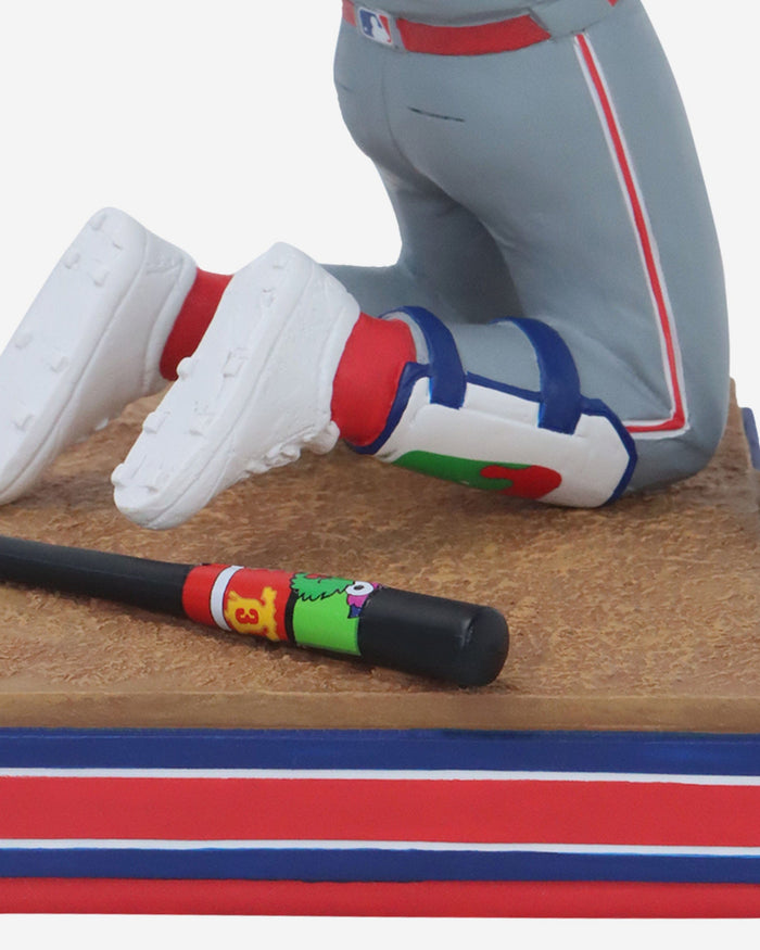 Bryce Harper Philadelphia Phillies 2024 MLB London Series Home Run Slide Celebration & Phanatic Bat Bobblehead FOCO - FOCO.com