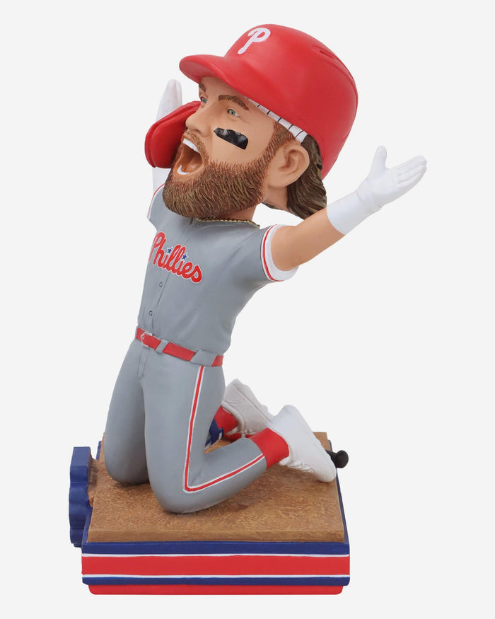 Bryce Harper Philadelphia Phillies 2024 MLB London Series Home Run Slide Celebration & Phanatic Bat Bobblehead FOCO - FOCO.com