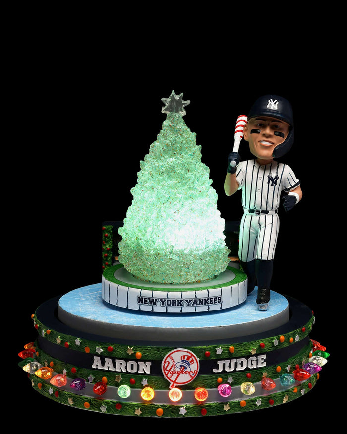 Aaron Judge New York Yankees Christmas Tree Skating Rink Spinner Bobblehead FOCO - FOCO.com