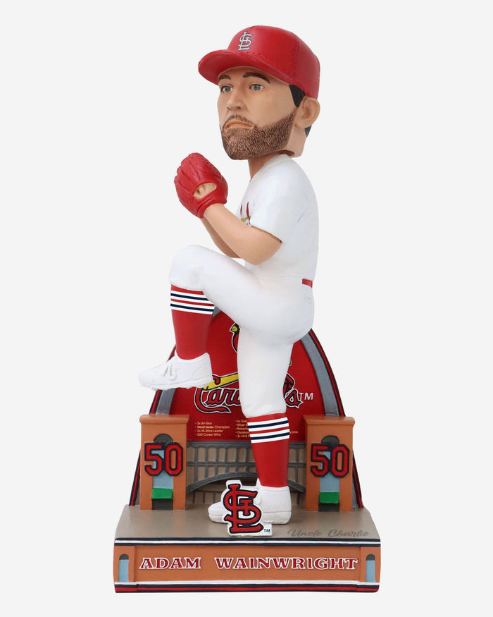 Adam Wainwright St Louis Cardinals Career Stats Bobblehead FOCO - FOCO.com