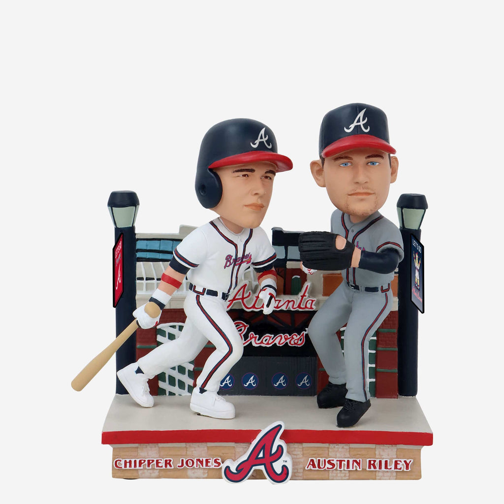 Chipper Jones & Austin Riley Atlanta Braves Then and Now Bobblehead FOCO - FOCO.com