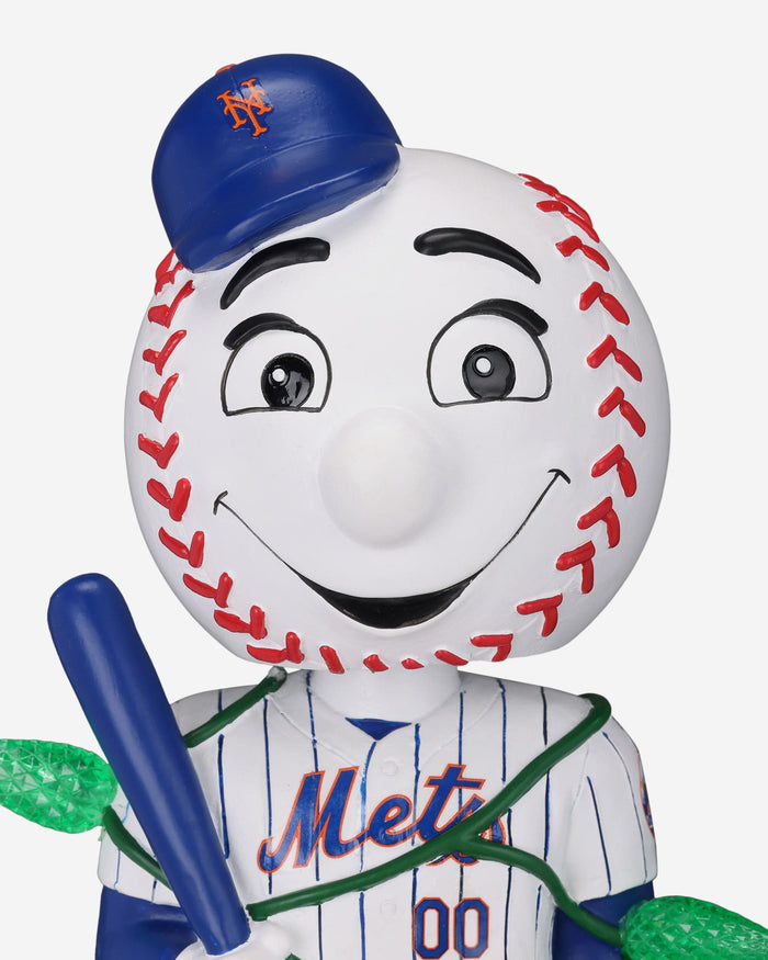 Mr Met New York Mets Holiday Lights Mascot Bobblehead FOCO - FOCO.com