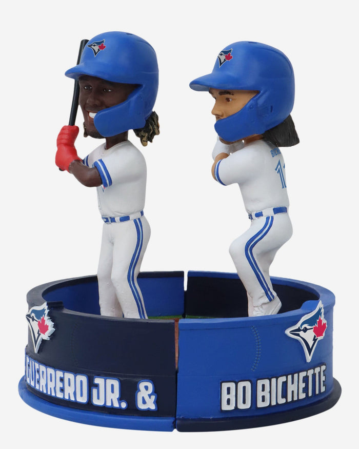 Vladimir Guererro Jr & Bo Bichette Toronto Blue Jays Hinged Base Dual Bobblehead FOCO - FOCO.com