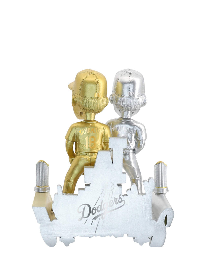 Yoshinobu Yamamoto Los Angeles Dodgers 2025 Back To Back World Series Champions Then And Now Bobblehead