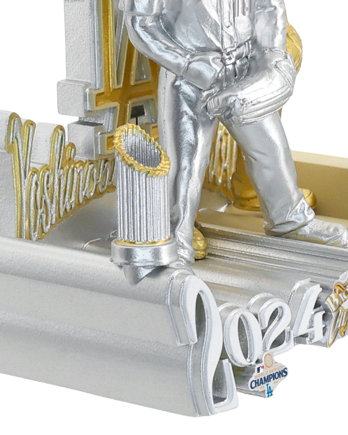 Yoshinobu Yamamoto Los Angeles Dodgers 2025 Back To Back World Series Champions Then And Now Bobblehead