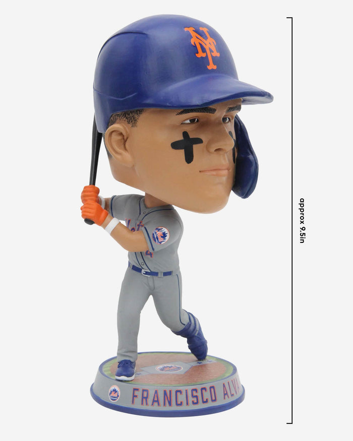 Francisco Alvarez New York Mets Field Stripe Variant Bighead Bobblehead FOCO - FOCO.com