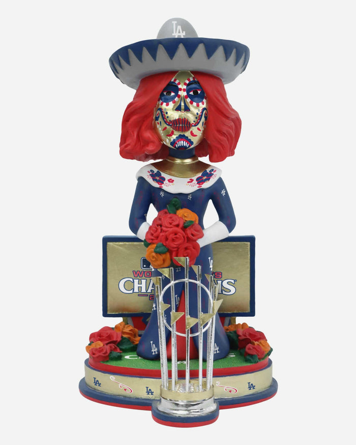 Senora Los Angeles Dodgers 2024 World Series Champions Day of the Dead Bobblehead FOCO - FOCO.com