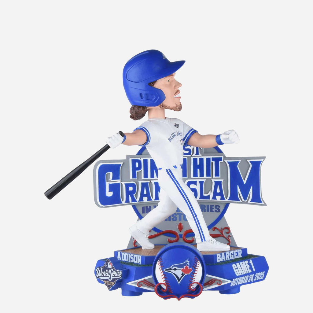 Addison Barger Toronto Blue Jays 2025 First World Series Pinch-Hitter Grand Slam Historic Bobblehead FOCO - FOCO.com