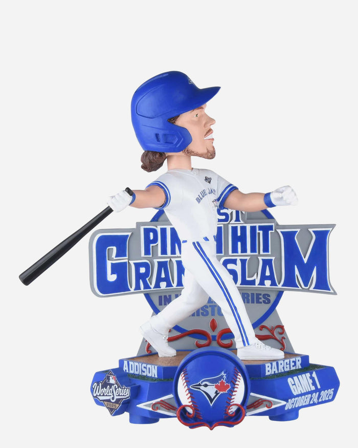 Addison Barger Toronto Blue Jays 2025 First World Series Pinch-Hitter Grand Slam Historic Bobblehead FOCO - FOCO.com