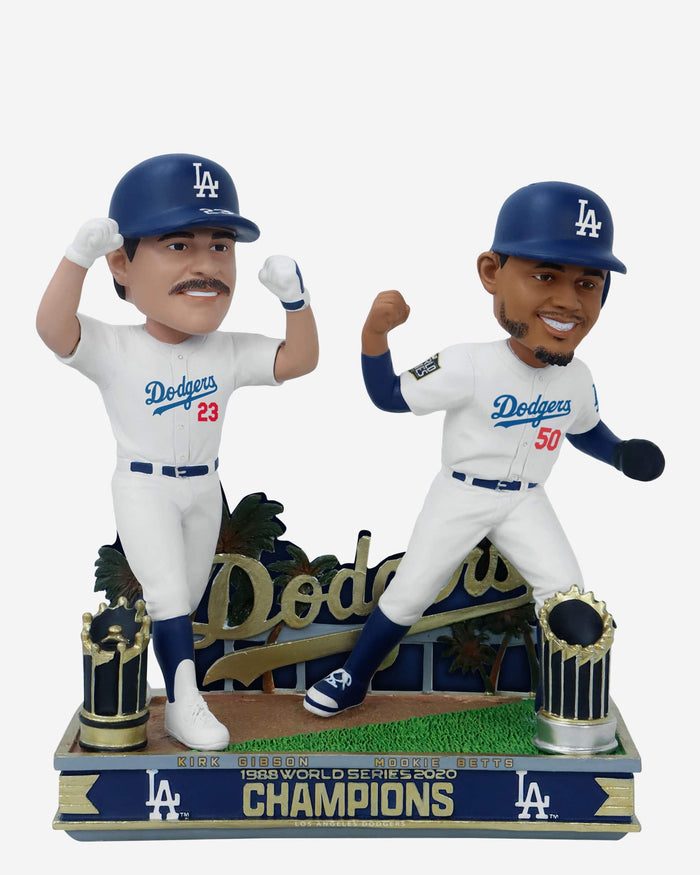 Kirk Gibson & Mookie Betts Los Angeles Dodgers 1988 & 2020 World Series Champions Dual Bobblehead FOCO - FOCO.com