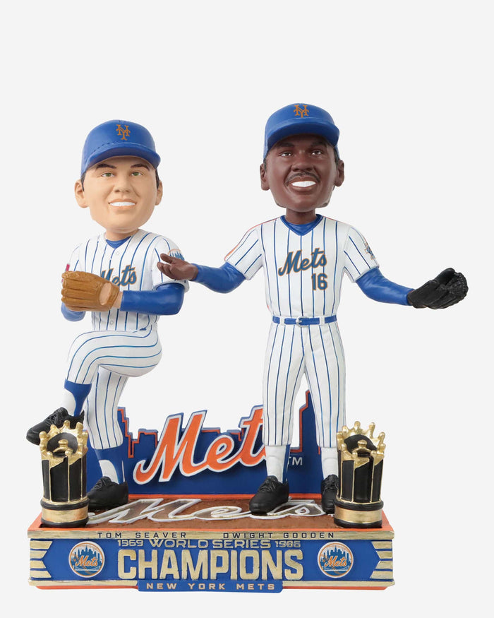 Tom Seaver & Dwight Gooden New York Mets 1969 & 1986 World Series Champions Dual Bobblehead FOCO - FOCO.com