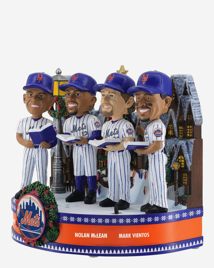 New York Mets Christmas Carol Sound Chip Mini Bobblehead Scene FOCO - FOCO.com