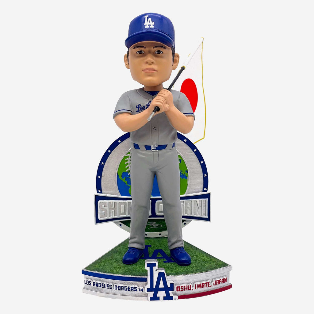 Shohei Ohtani Los Angeles Dodgers Away Jersey Japanese National Flag Bobblehead FOCO - FOCO.com