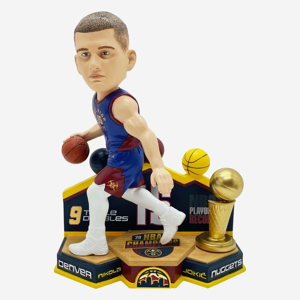 Nikola Jokic Denver Nuggets 2023 NBA Champions Playoff Triple-Double Record Bobblehead FOCO - FOCO.com