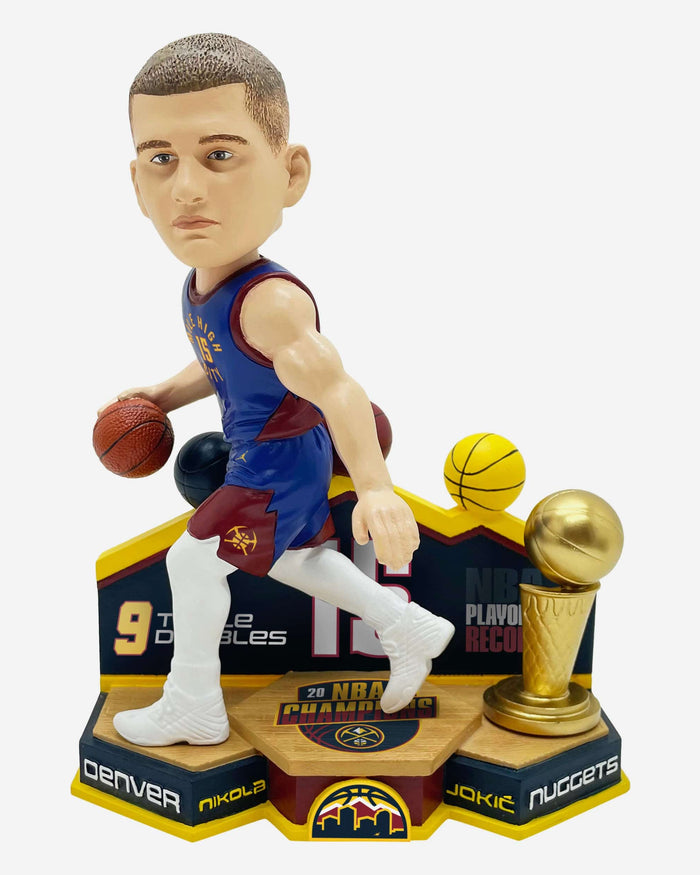 Nikola Jokic Denver Nuggets 2023 NBA Champions Playoff Triple-Double Record Bobblehead FOCO - FOCO.com