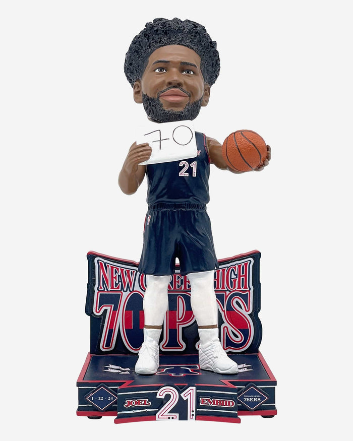 Joel Embiid Philadelphia 76ers 70 Point Game Bobblehead FOCO - FOCO.com