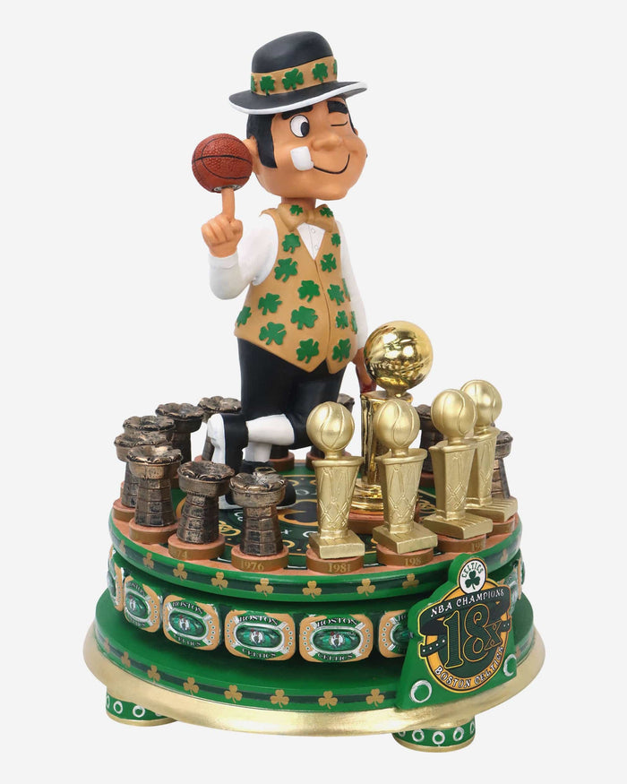 Lucky The Leprechaun Boston Celtics 18x NBA Champions Ring Spinner Mascot Bobblehead FOCO - FOCO.com