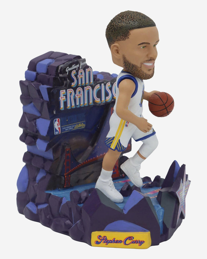 Steph Curry Golden State Warriors 2025 NBA All-Star Light Up Bridge Mini Bobblehead Scene FOCO - FOCO.com