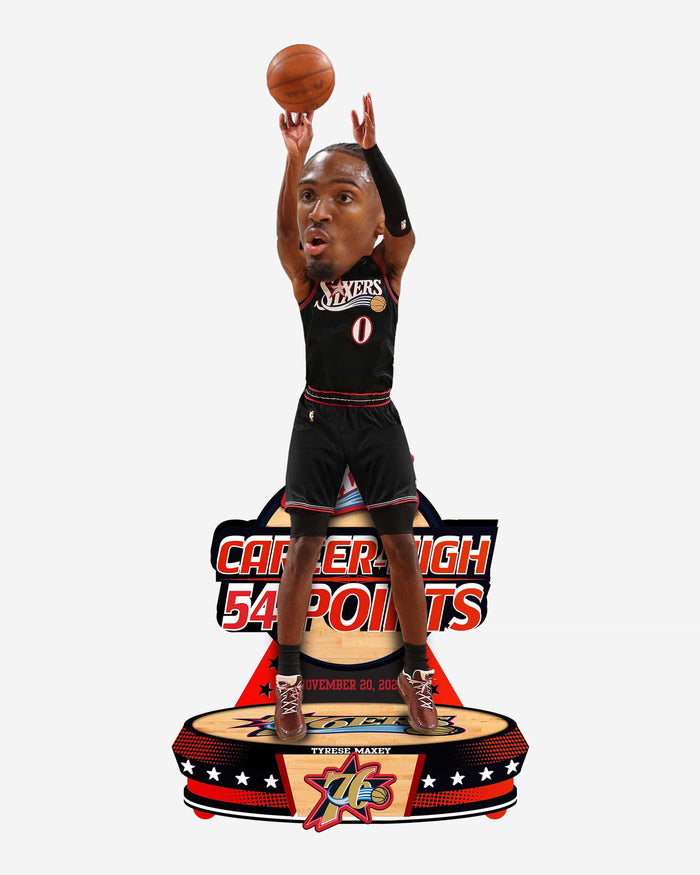 Tyrese Maxey Philadelphia 76ers 54 Point Performance Gamebreaker Bobblehead FOCO - FOCO.com