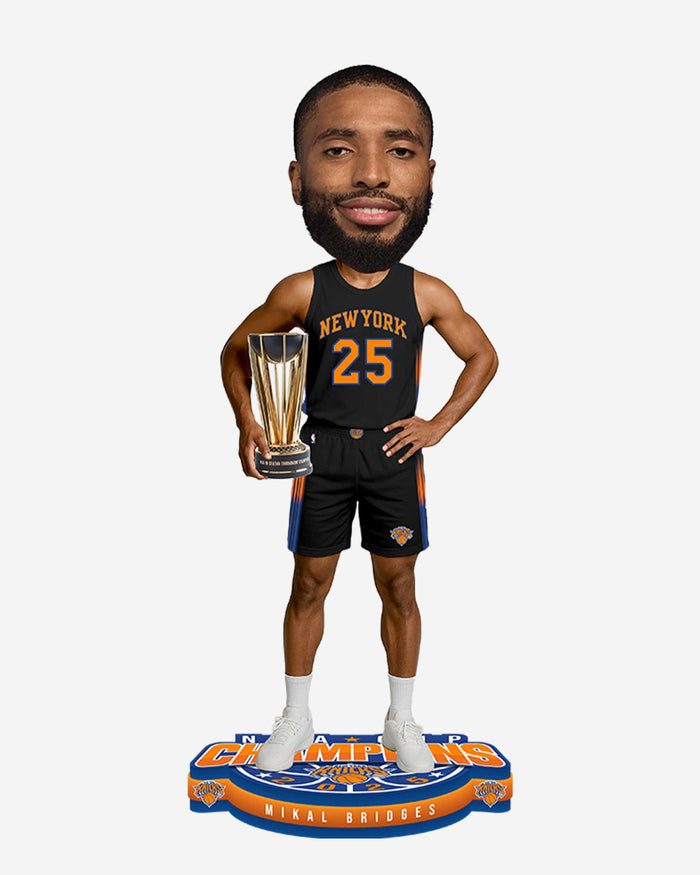 Mikal Bridges New York Knicks NBA Cup Champions Bobblehead