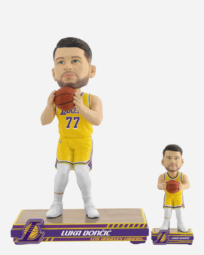 Luka Doncic Los Angeles Lakers Magnetized Bobble Dubblz Bobblehead FOCO - FOCO.com