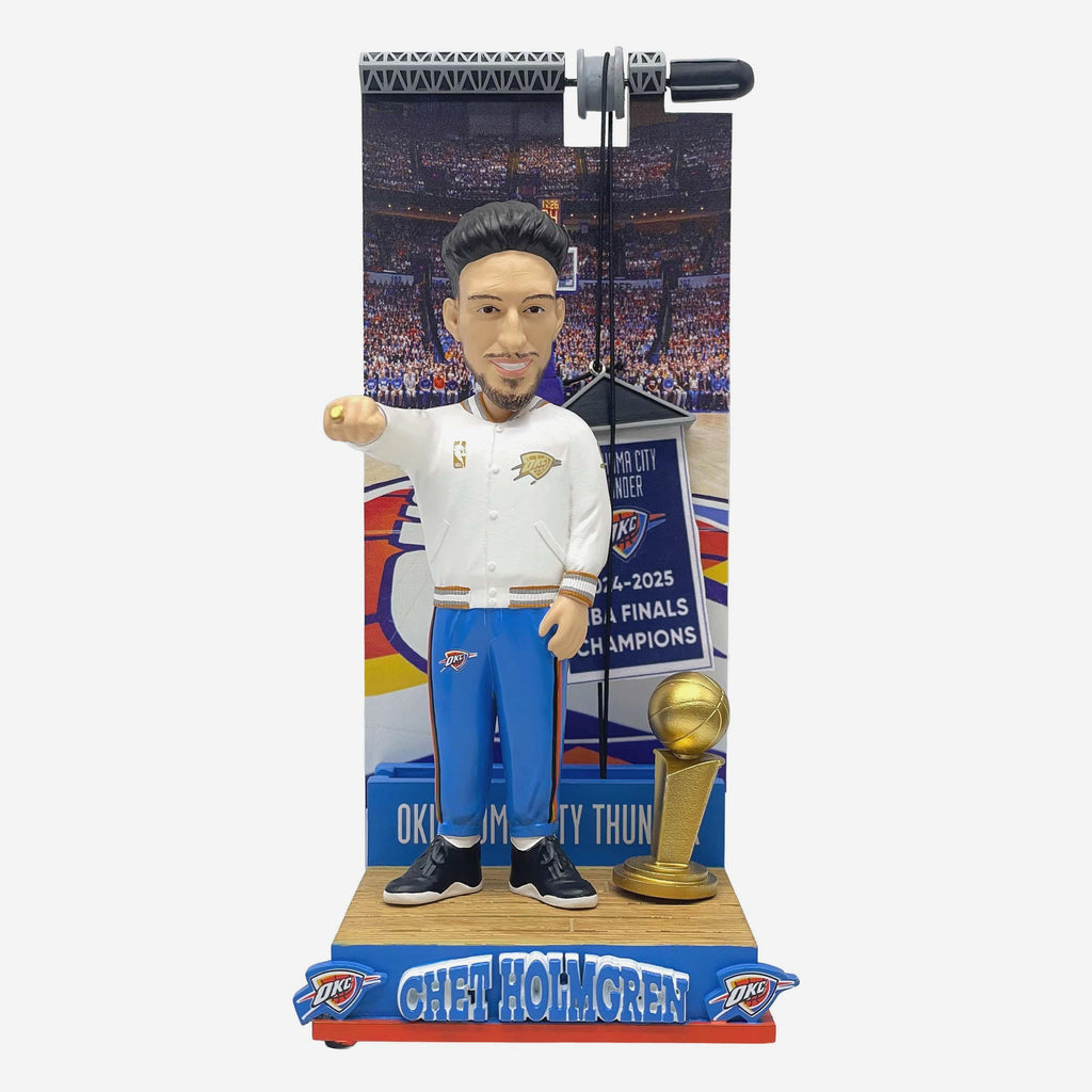 Chet Holmgren Oklahoma City Thunder Raising the Banner Bobblehead FOCO - FOCO.com