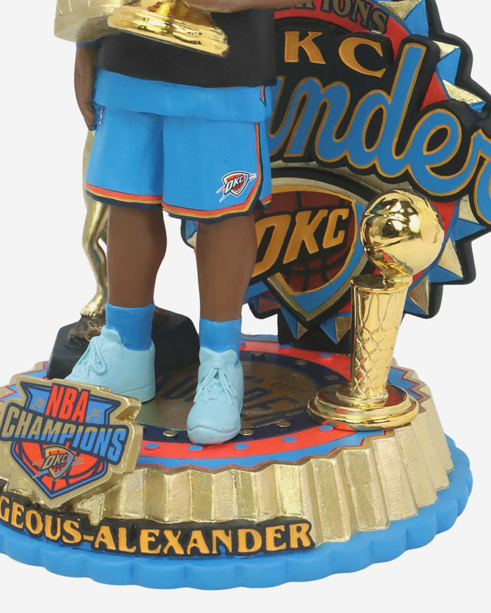 Shai Gilgeous-Alexander Oklahoma City Thunder 2025 NBA Champions Triple Trophy Bobblehead FOCO - FOCO.com