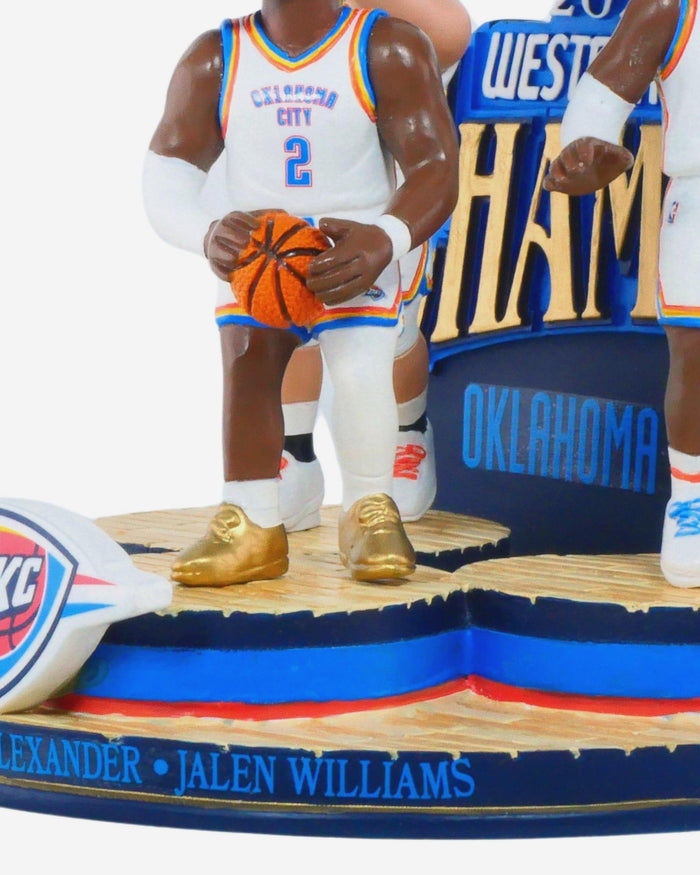 Oklahoma City Thunder 2025 Western Conference Champions Mini Bobblehead Scene FOCO - FOCO.com