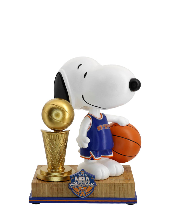 New York Knicks 2026 NBA Champions Snoopy Peanuts Bobblehead FOCO - FOCO.com