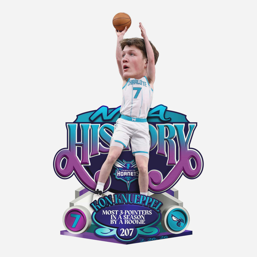 Kon Knueppel Charlotte Hornets Rookie 3-Point NBA Record Bobblehead FOCO - FOCO.com
