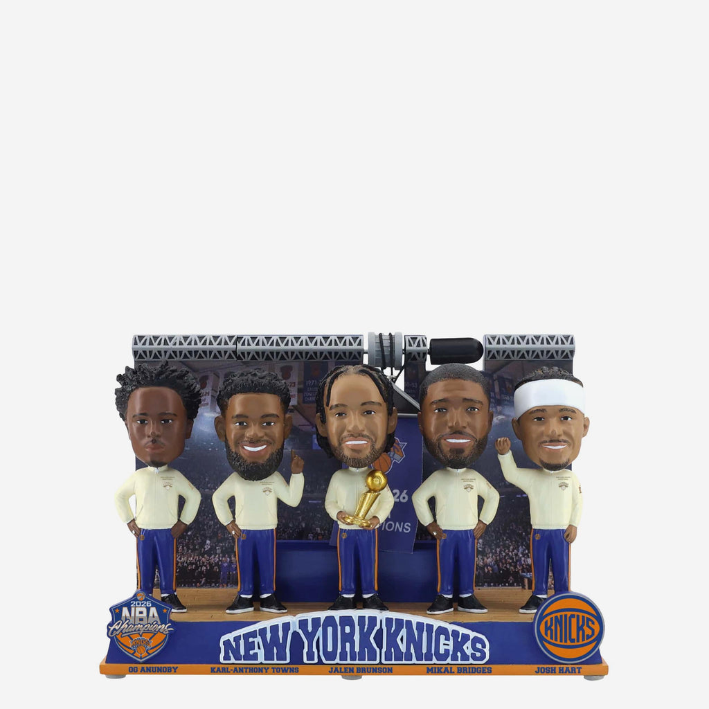 New York Knicks Raising the Banner Mini Bobblehead Scene FOCO - FOCO.com