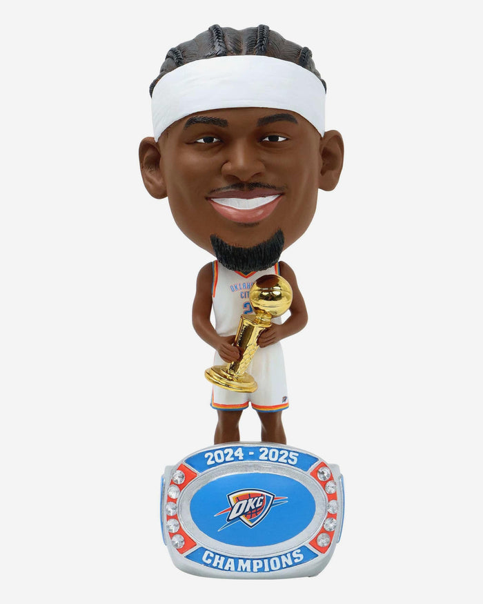 Shai Gilgeous-Alexander Oklahoma City Thunder 2025 NBA Champions Ring Base Bighead Bobblehead FOCO - FOCO.com