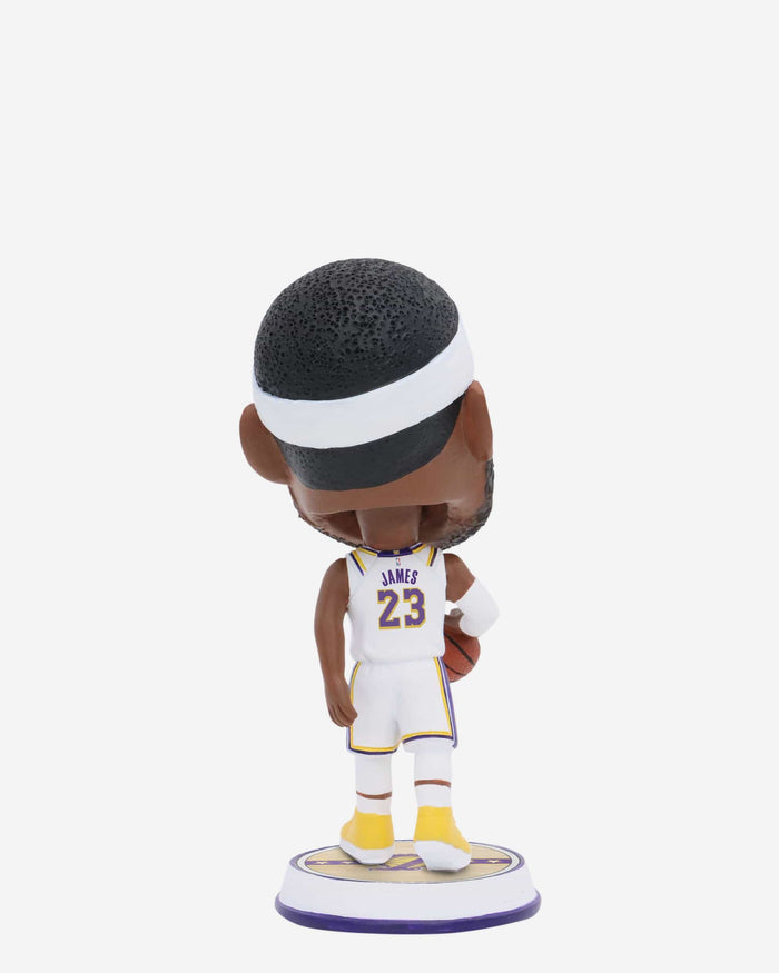 LeBron James Los Angeles Lakers Court Stripe Mini Bighead Bobblehead FOCO - FOCO.com