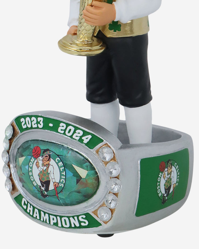 Lucky The Leprechaun Boston Celtics 2024 NBA Champions Ring Base Mascot Bighead Bobblehead FOCO - FOCO.com