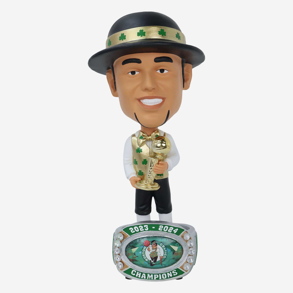 Lucky The Leprechaun Boston Celtics 2024 NBA Champions Ring Base Mascot Bighead Bobblehead FOCO - FOCO.com