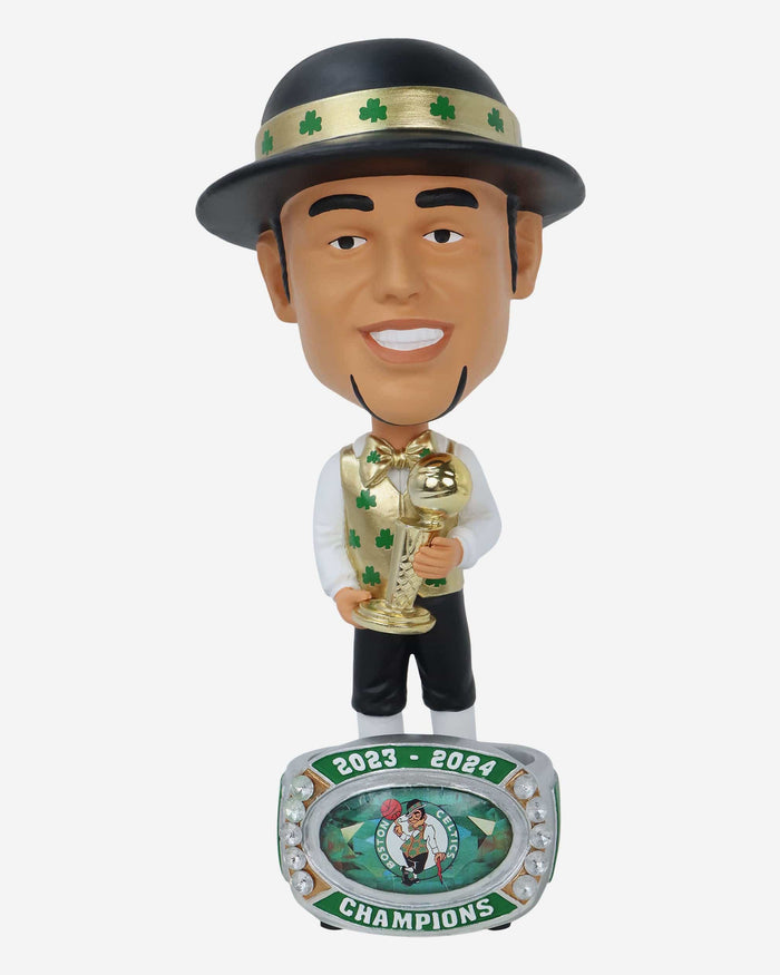 Lucky The Leprechaun Boston Celtics 2024 NBA Champions Ring Base Mascot Bighead Bobblehead FOCO - FOCO.com