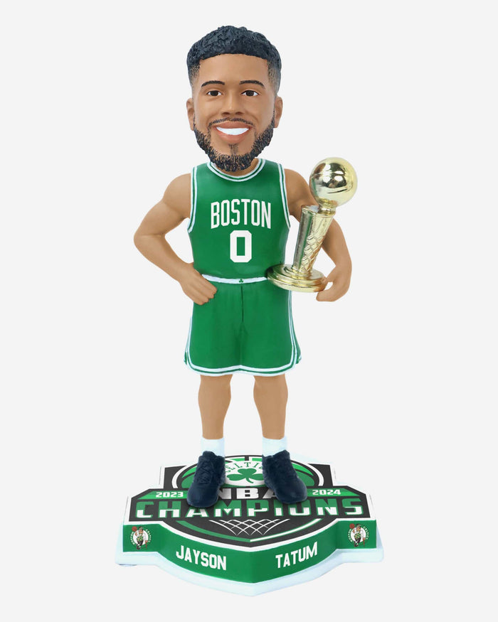 Jayson Tatum Boston Celtics 2024 NBA Champions Green Bobblehead FOCO - FOCO.com