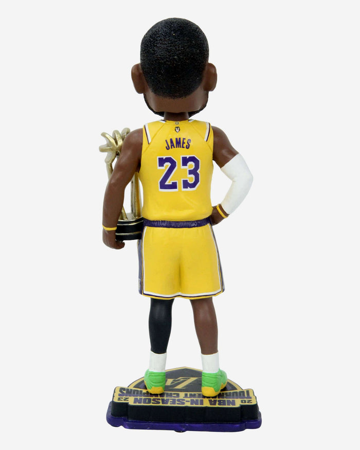 LeBron James Los Angeles Lakers 2023 In-Season Tournament Champion MVP Bobblehead FOCO - FOCO.com