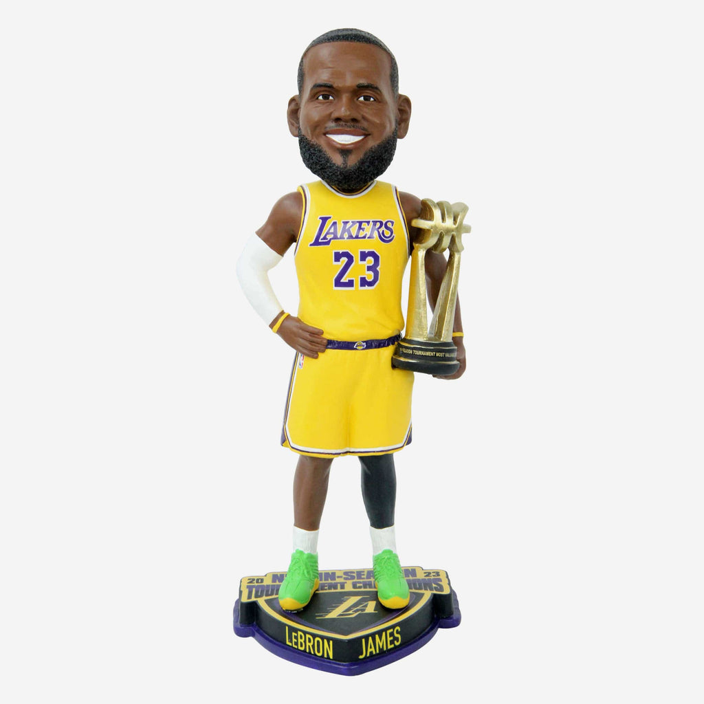 LeBron James Los Angeles Lakers 2023 In-Season Tournament Champion MVP Bobblehead FOCO - FOCO.com