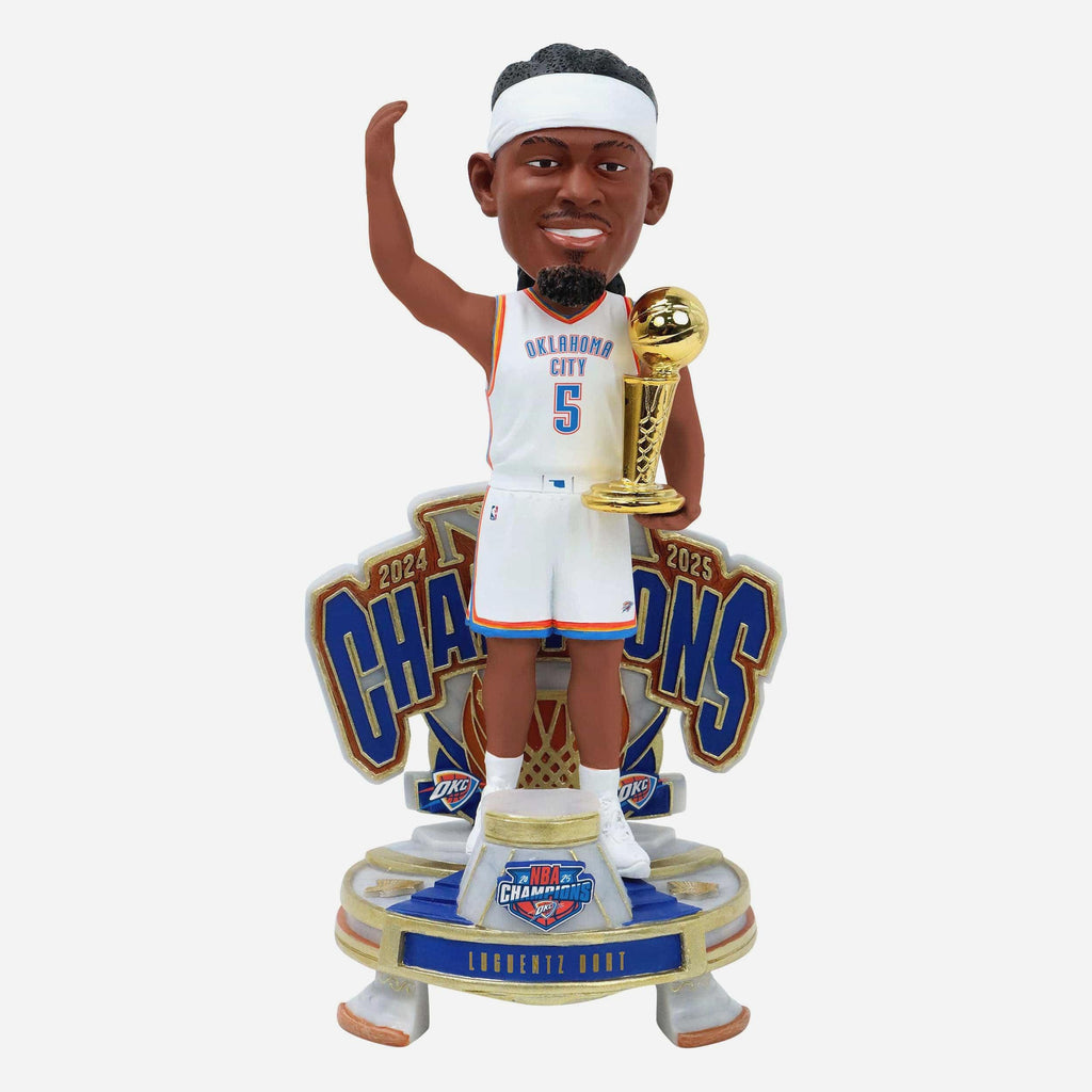 Luguentz Dort Oklahoma City Thunder 2025 NBA Champions Celebration Bobblehead FOCO - FOCO.com