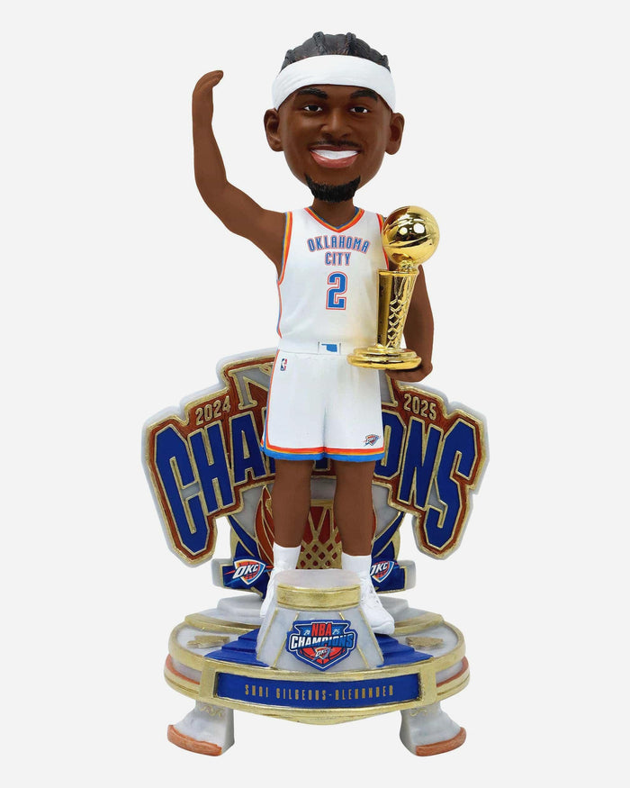 Shai Gilgeous-Alexander Oklahoma City Thunder 2025 NBA Champions Celebration Bobblehead FOCO - FOCO.com