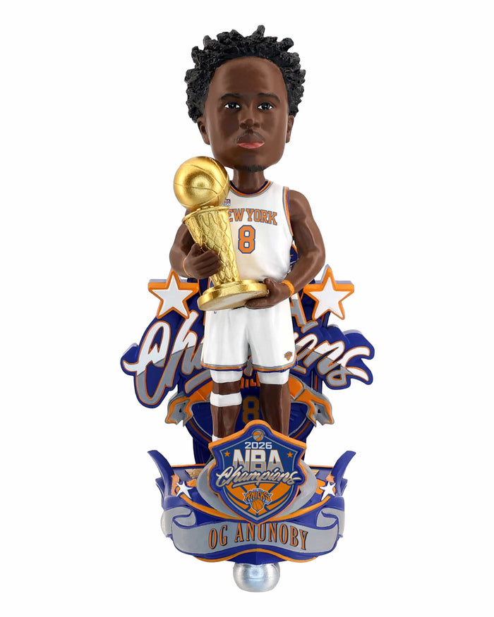 OG Anunoby New York Knicks 2026 NBA Champions Celebration Bobblehead FOCO - FOCO.com
