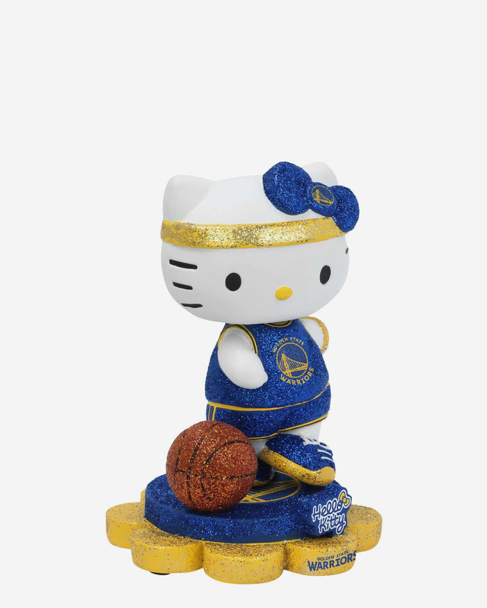 Golden State Warriors Hello Kitty® Glitter Mini Bobblehead FOCO - FOCO.com