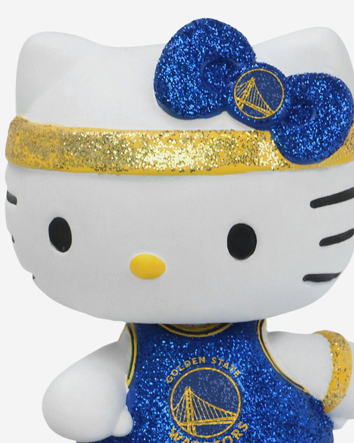 Golden State Warriors Hello Kitty® Glitter Mini Bobblehead FOCO - FOCO.com