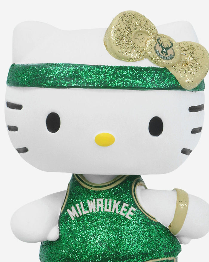 Milwaukee Bucks Hello Kitty® Glitter Mini Bobblehead FOCO - FOCO.com