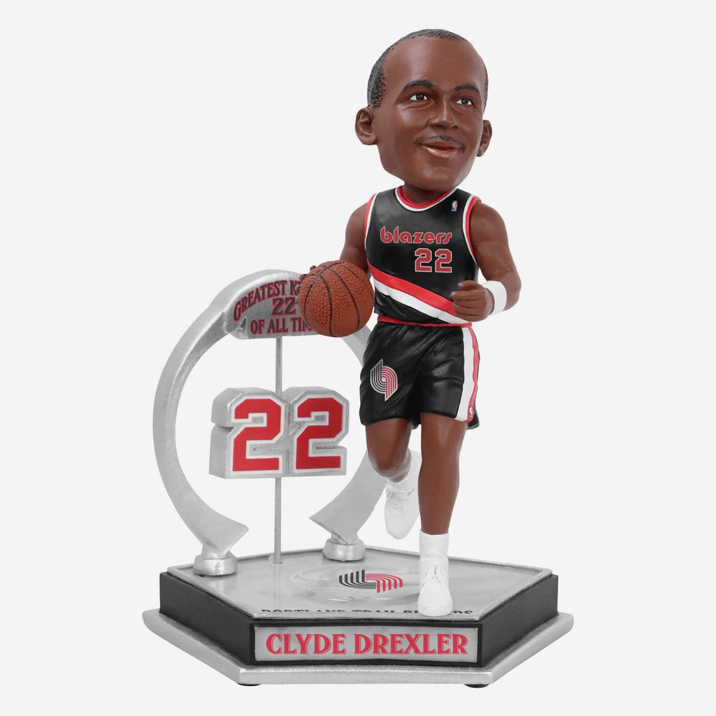 Clyde Drexler Portland Trail Blazers Legendary Number 22 Bobblehead FOCO - FOCO.com
